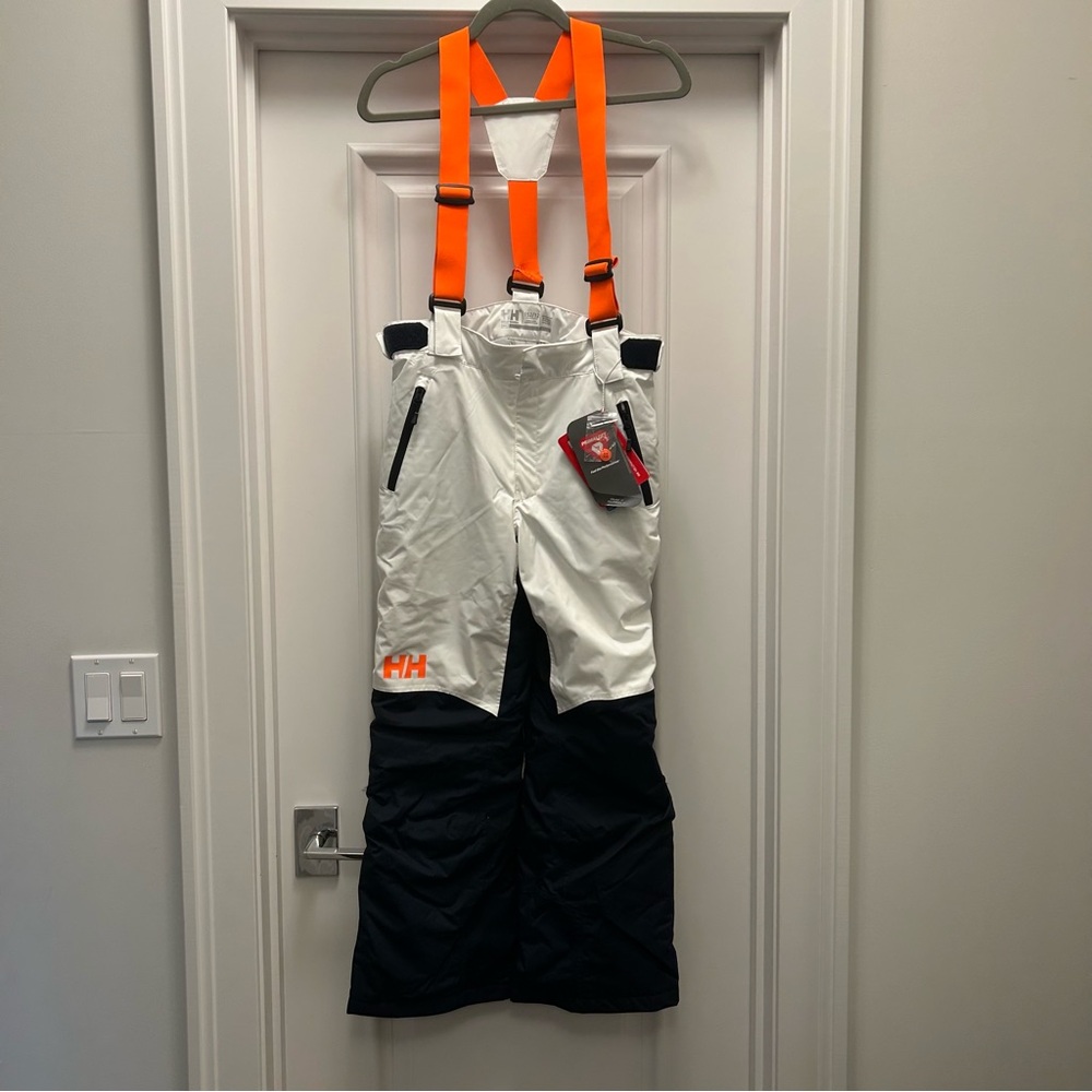 Helly Hansen Junior No Limits 2.0 Insulated Pants - White/Navy/Orange - NWT